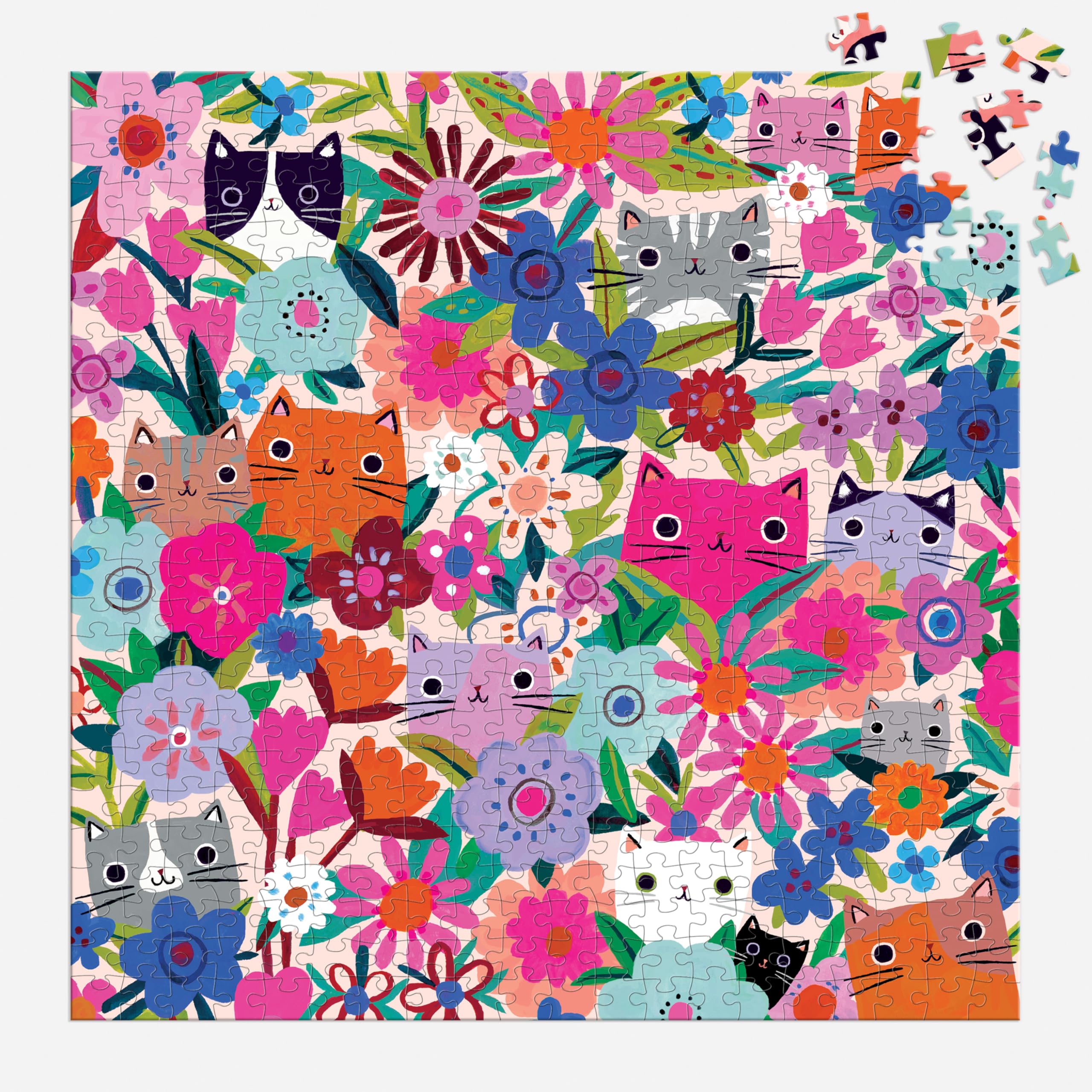 family cats　0507 Amazon.com: Mudpuppy Blooming Cats – 500 Piece Family Jigsaw